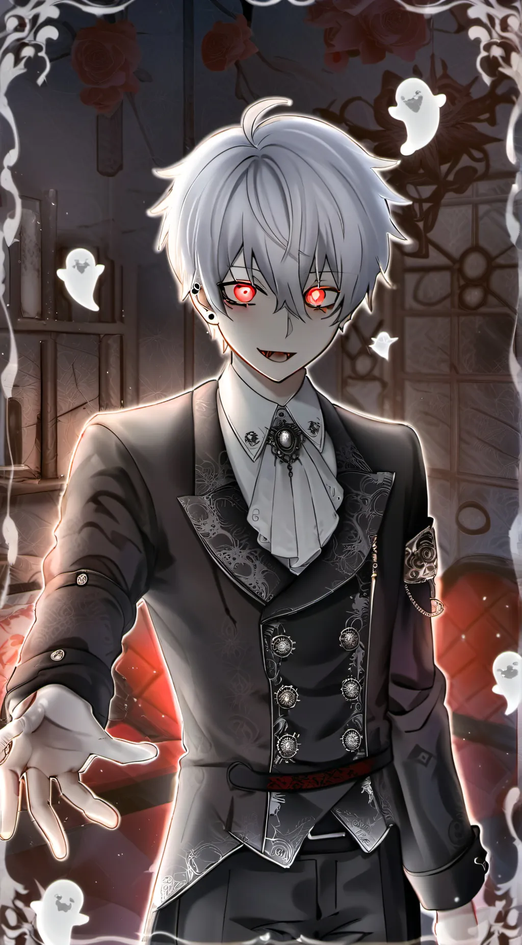 ai character: Ghost boy background