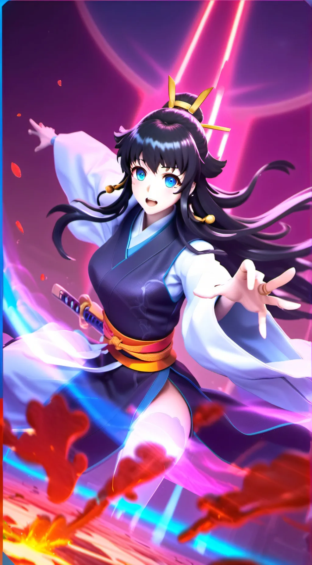 ai character: Demon slayer  background