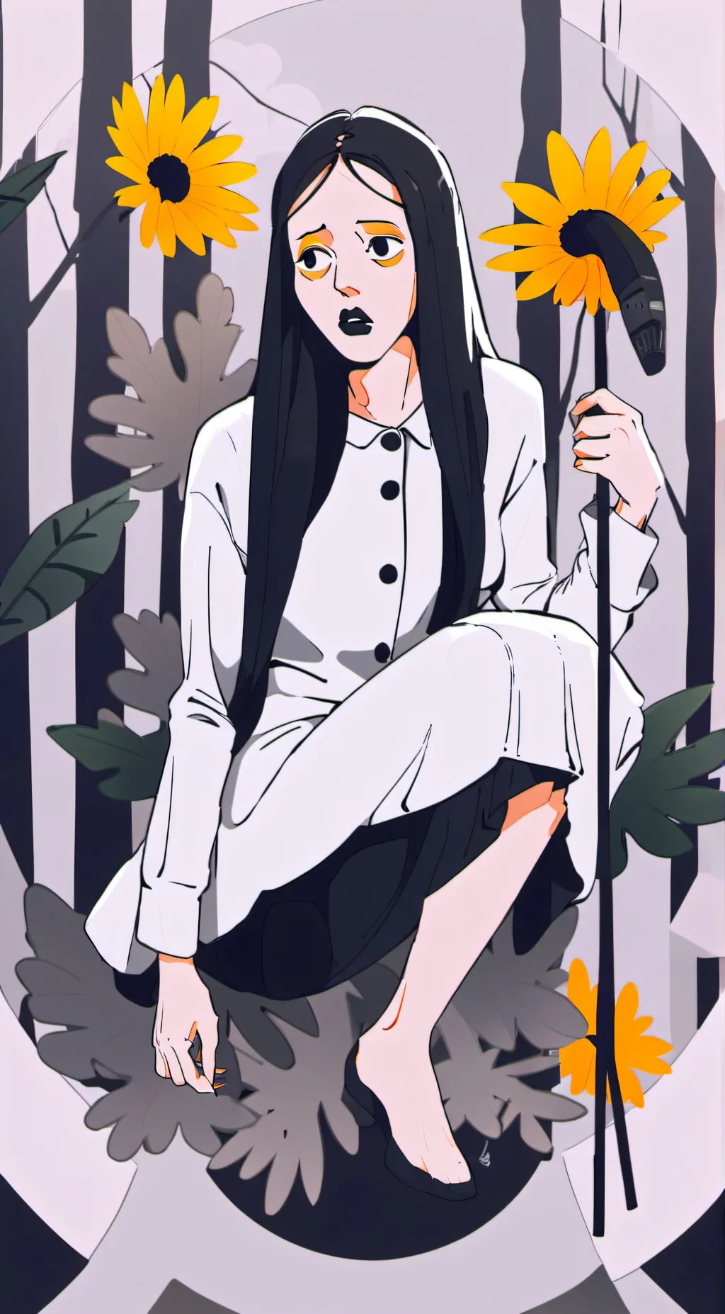 ai character: Ghostface  background
