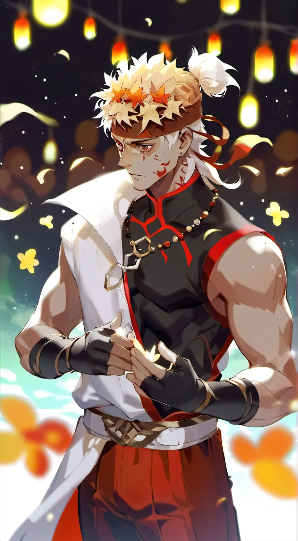 ai character: White Cloak Naruto background
