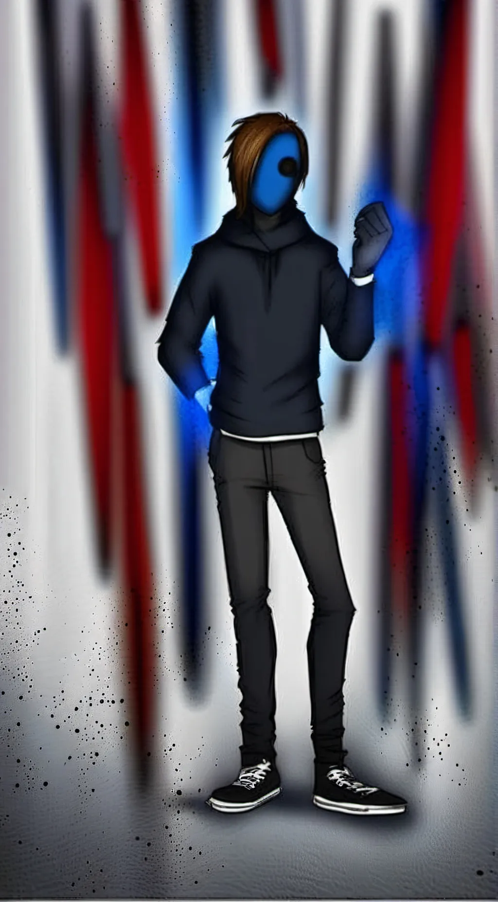 ai character: fem eyesless jack background