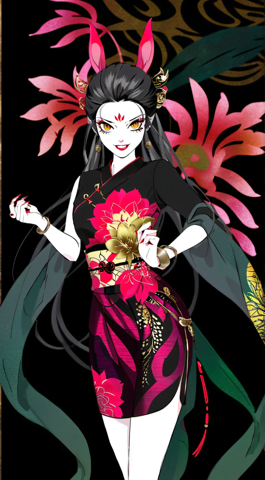ai character: 🪷daki🪷 background