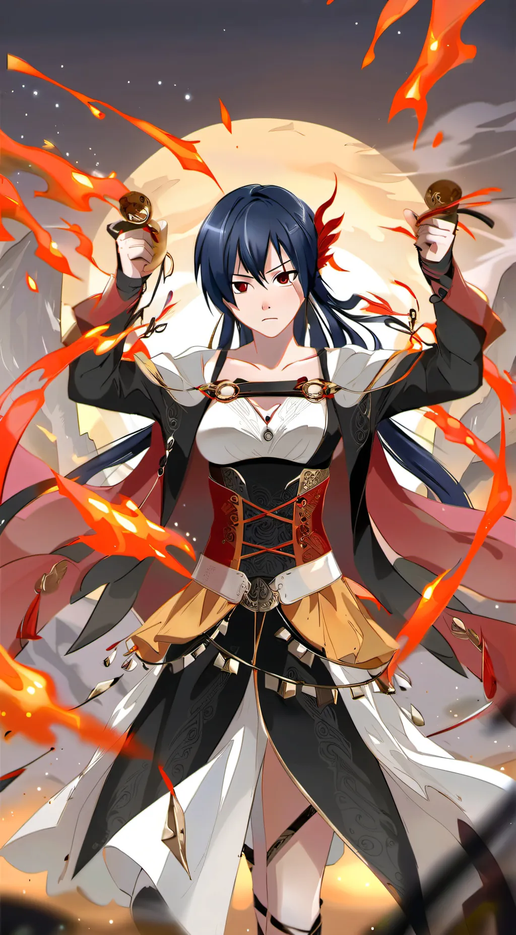 ai character: Female sasuke background