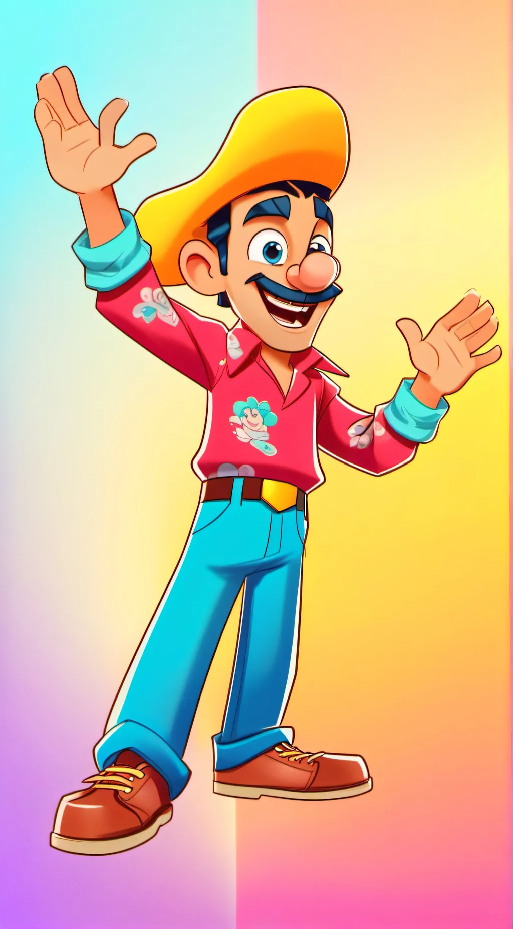 ai character: mario the leader  background
