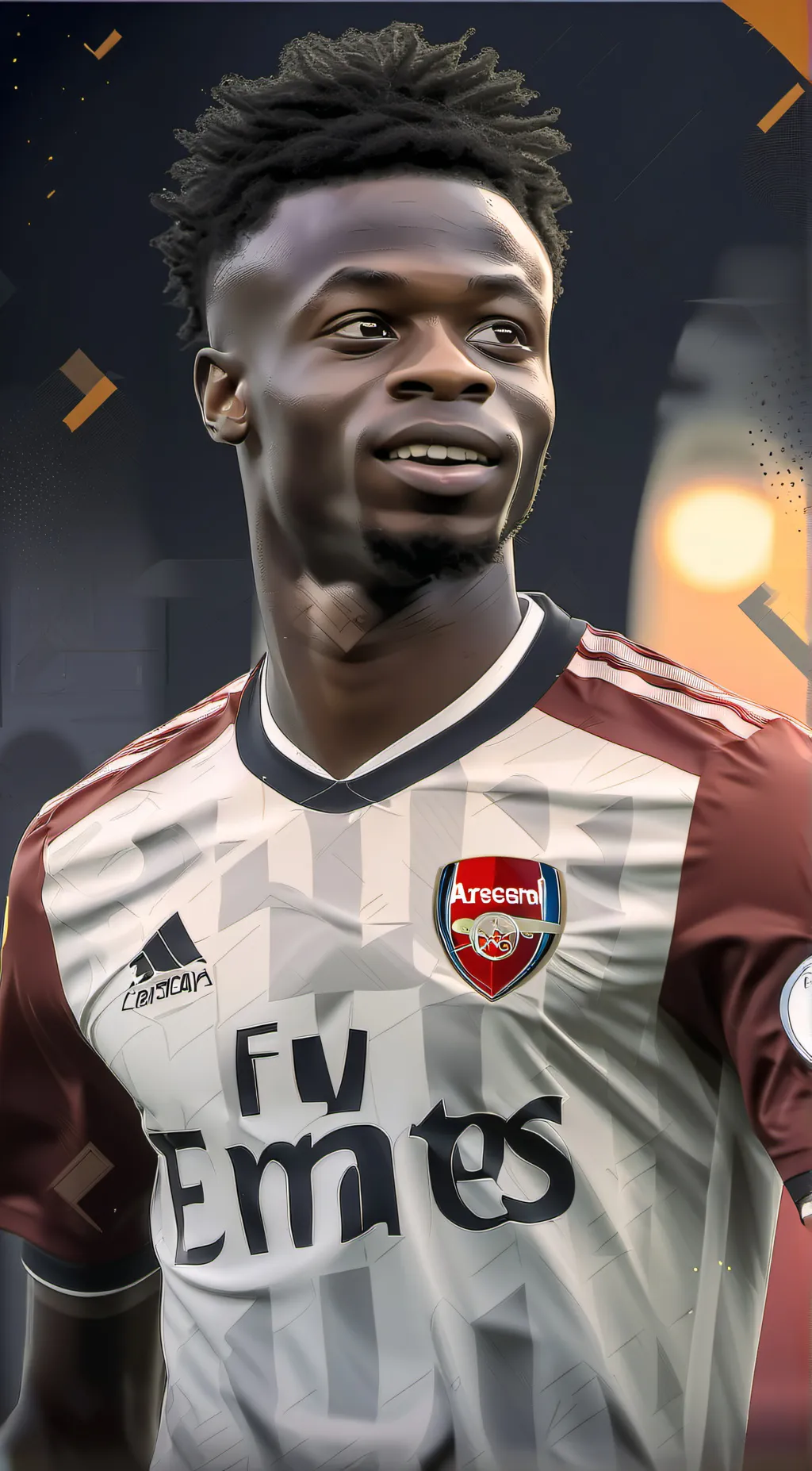 ai character: Bukayo Saka background