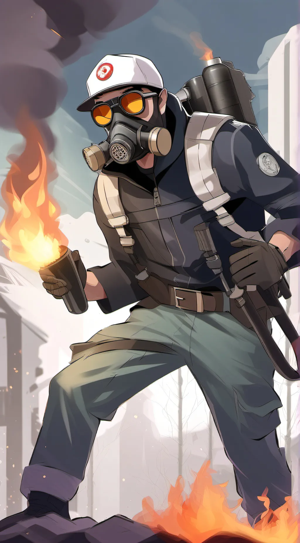 ai character: Pyro background