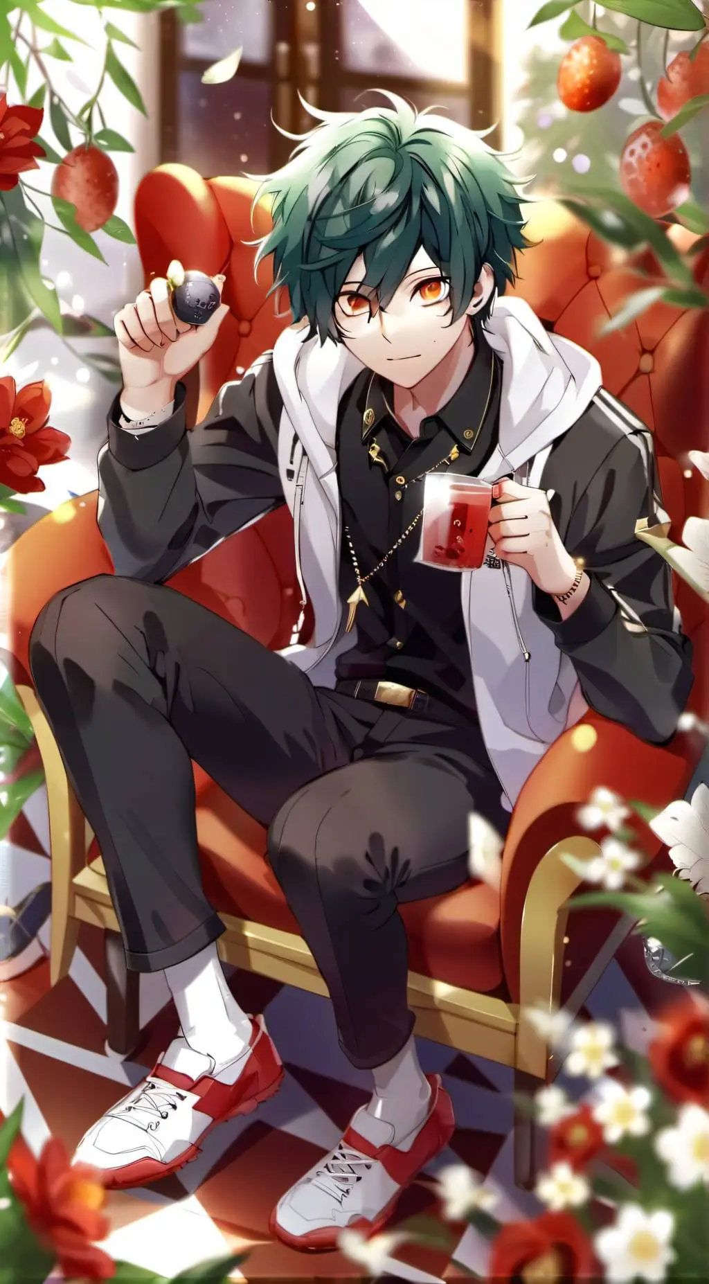 ai character: Izuku midoriya background