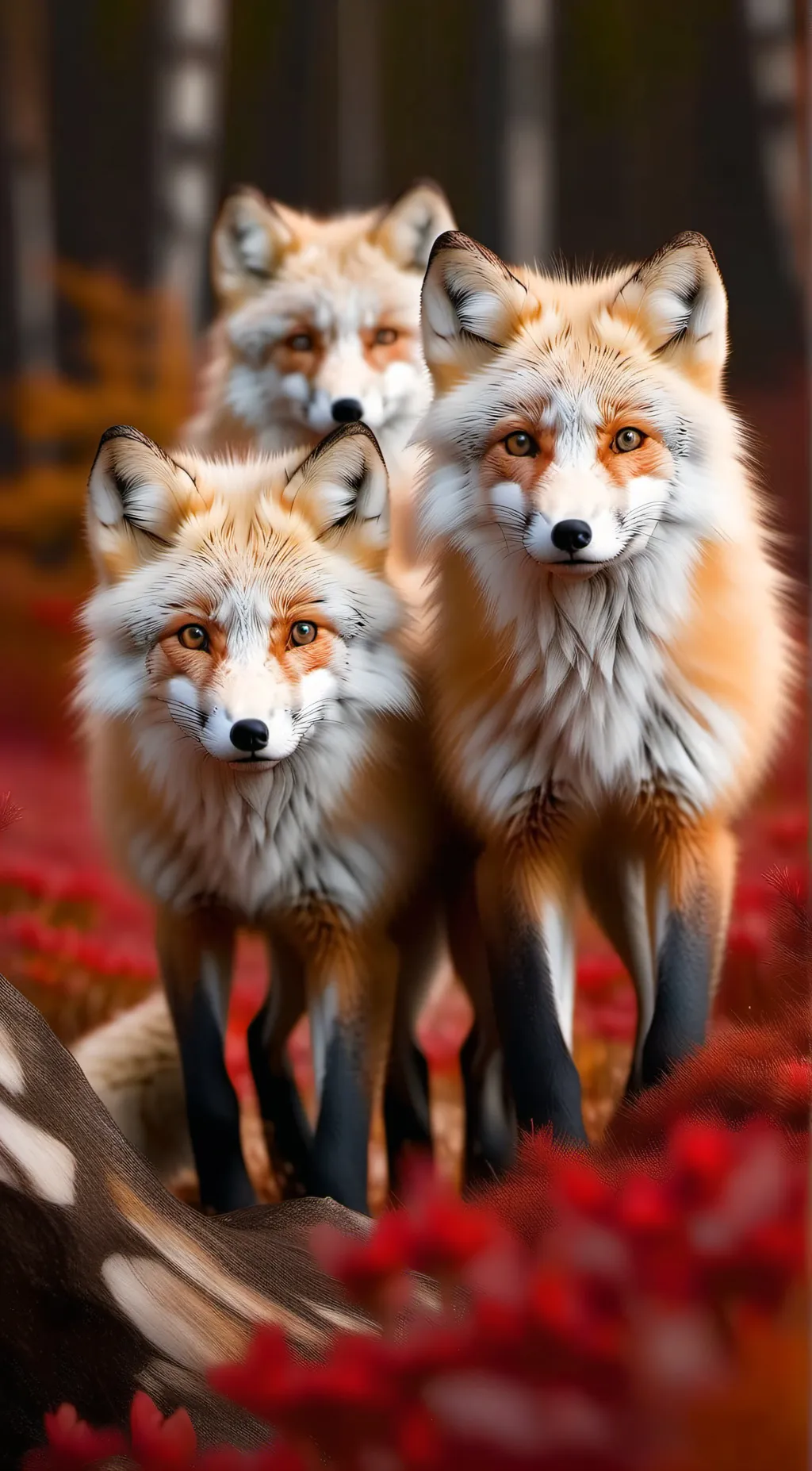 ai character: 4 artc fox cubs background