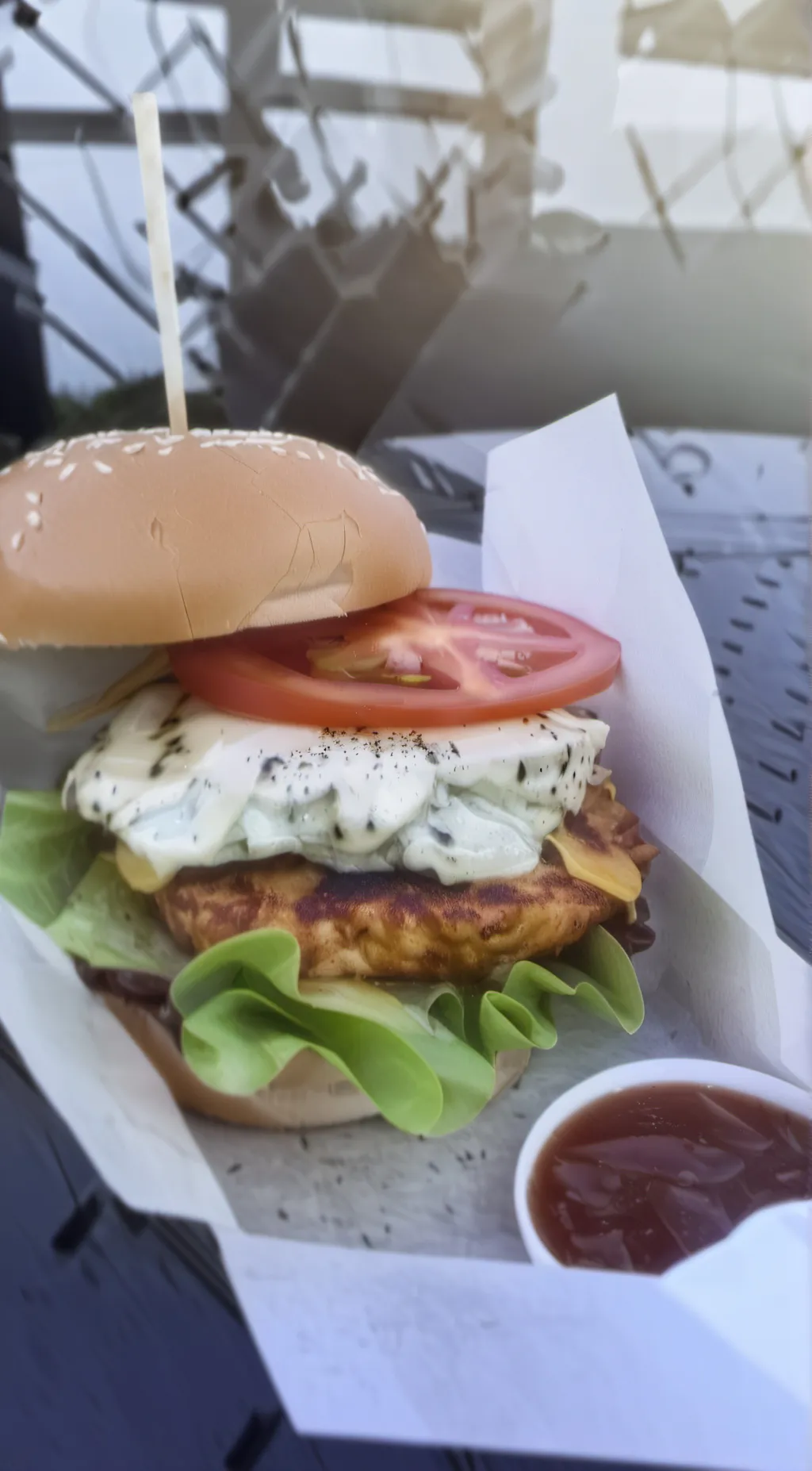 ai character: burger background