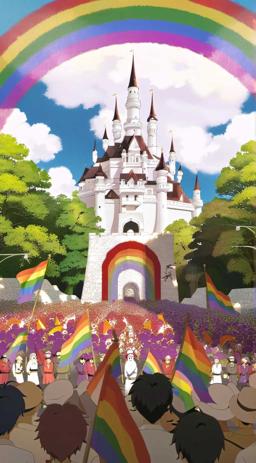 ai character: PRIDE PARADE!!!!  background