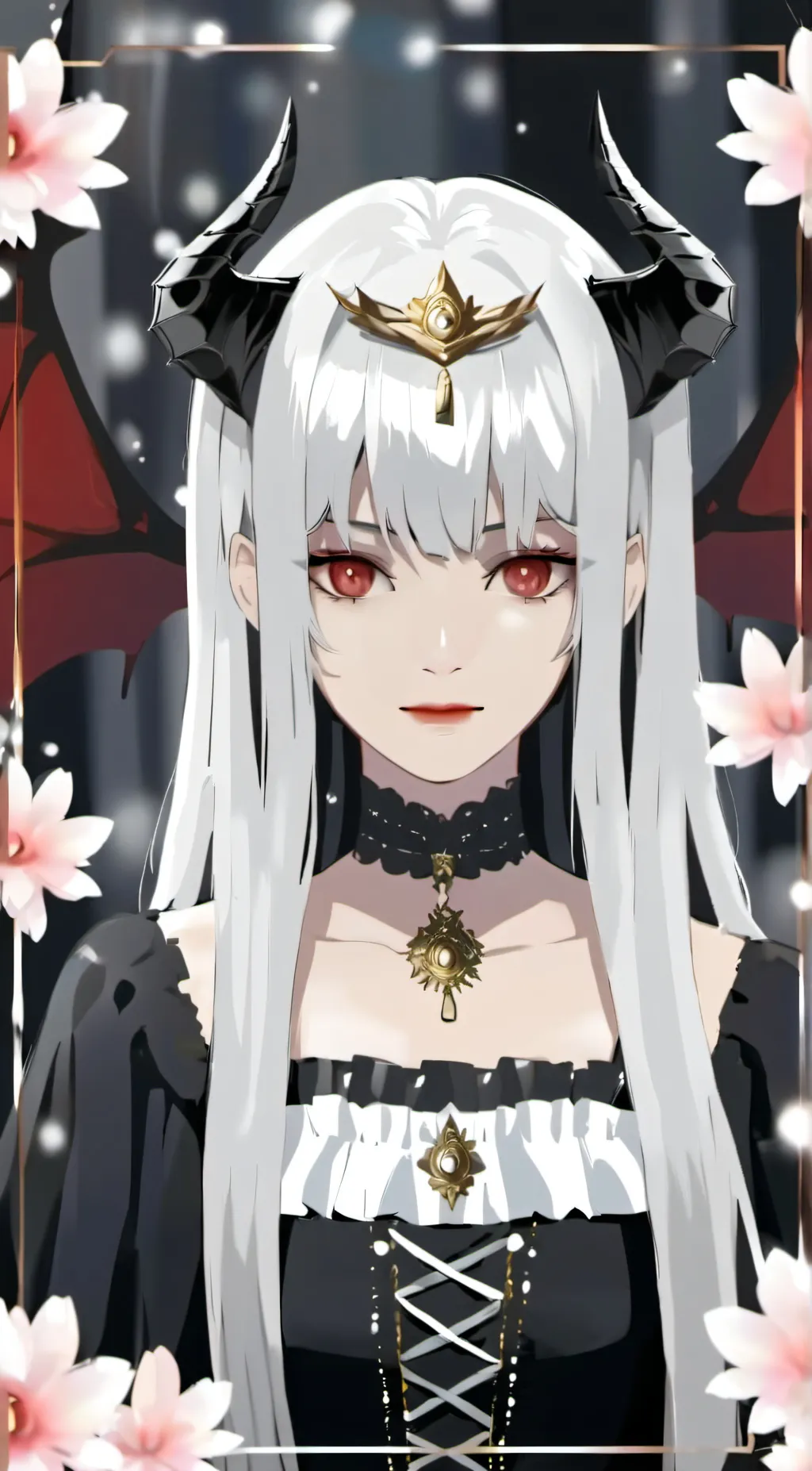 ai character: Queen demon background