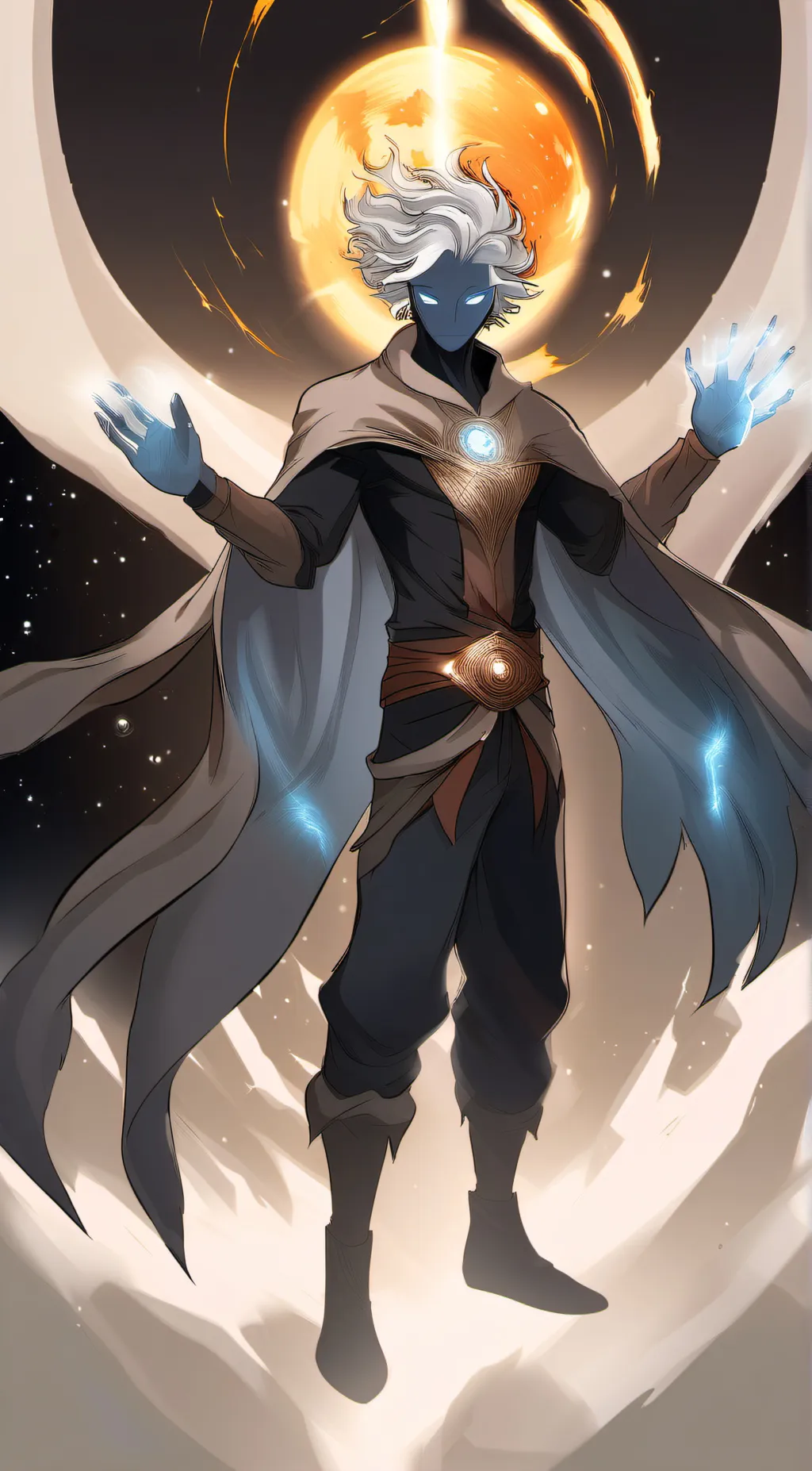 ai character: origin background