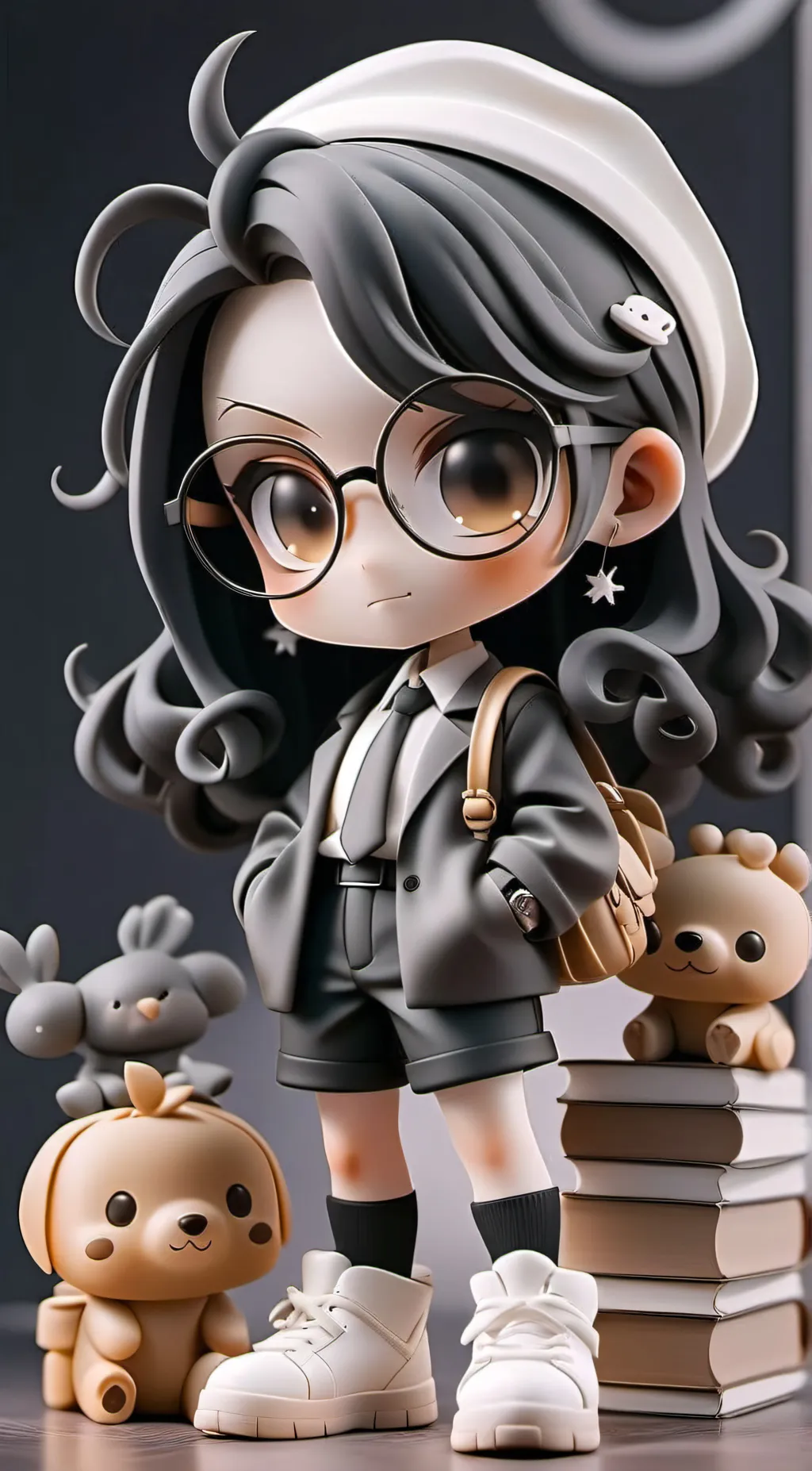 ai character: miss circle background
