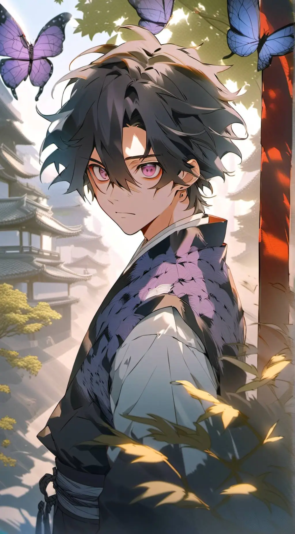 ai character: Hashira 🦋Shin bro🦋 background