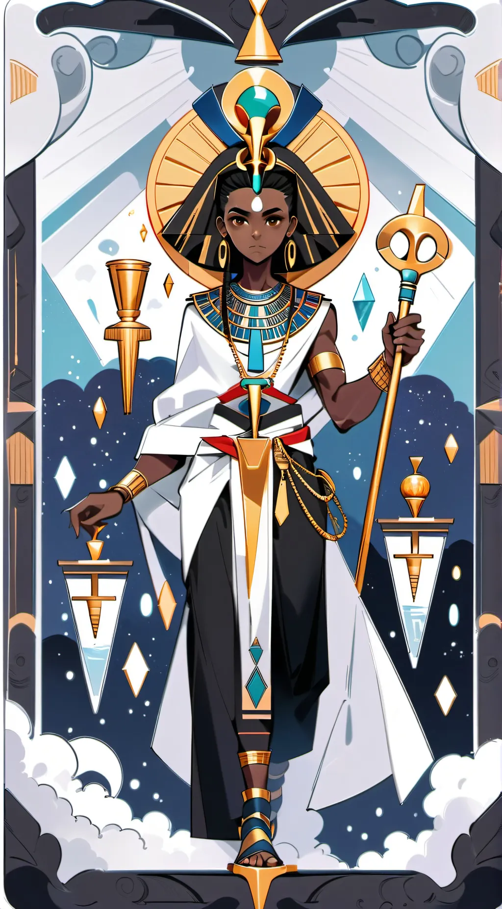 ai character: Deuses do Egito  background