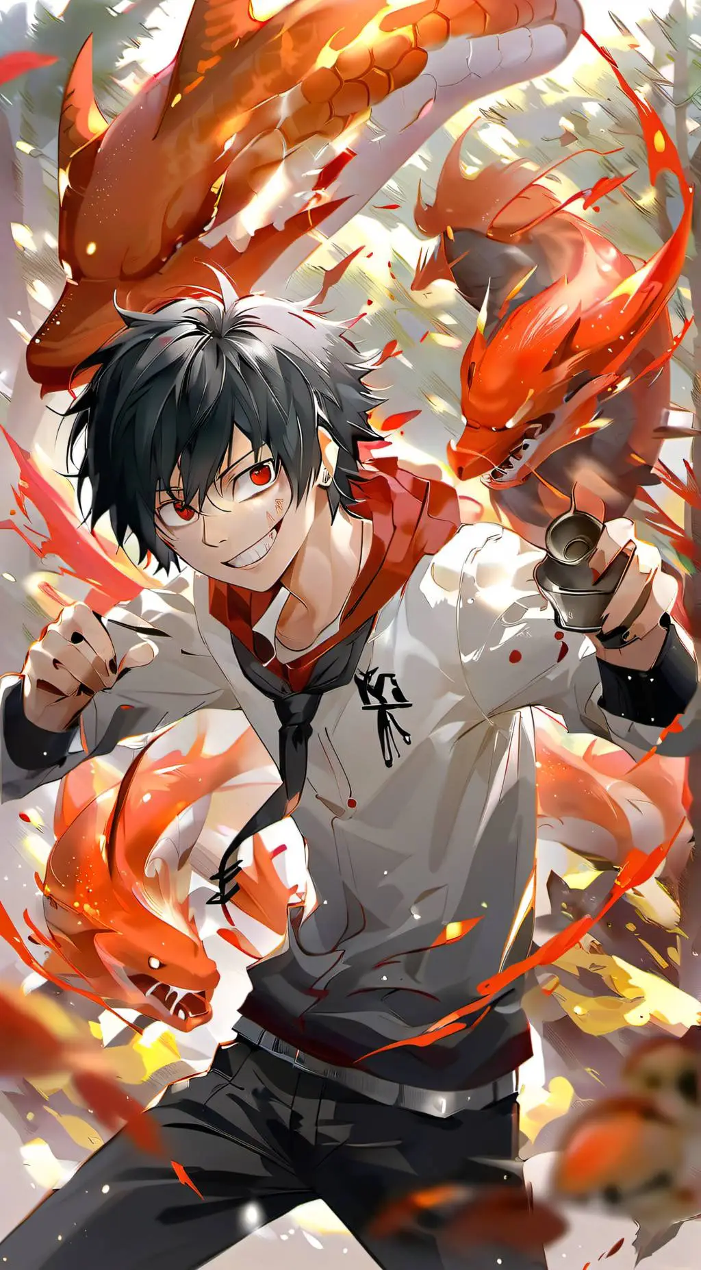 ai character: Kid kirishima  background