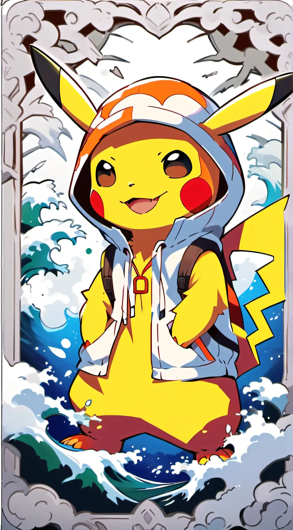 ai character: pikachu background