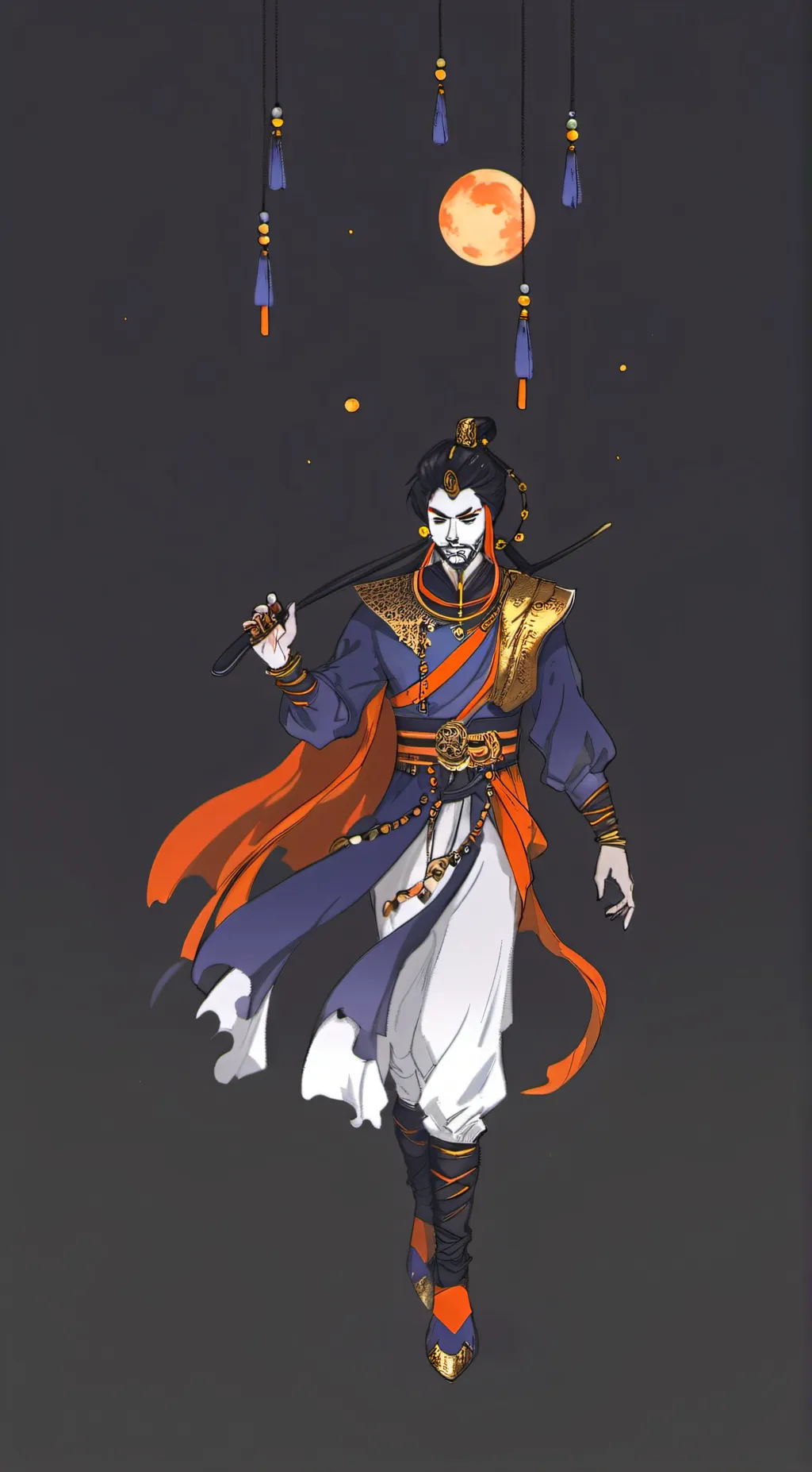 ai character: Moon background