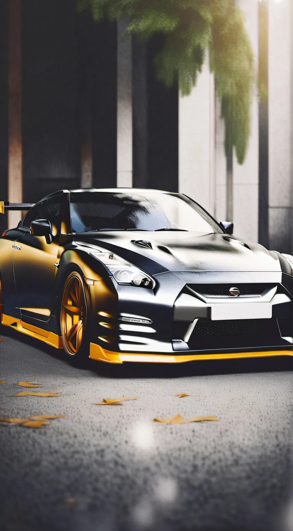 ai character: Nissan gtr  background
