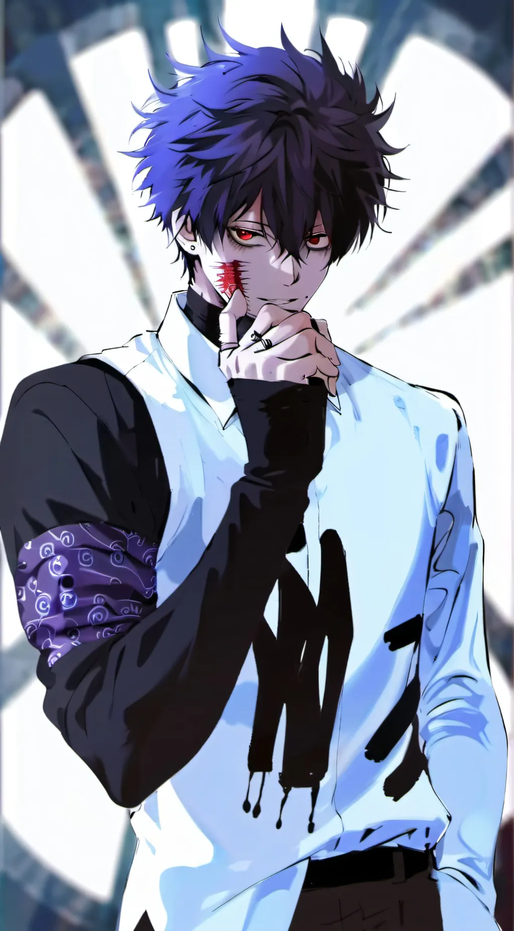 ai character: Dabi  background
