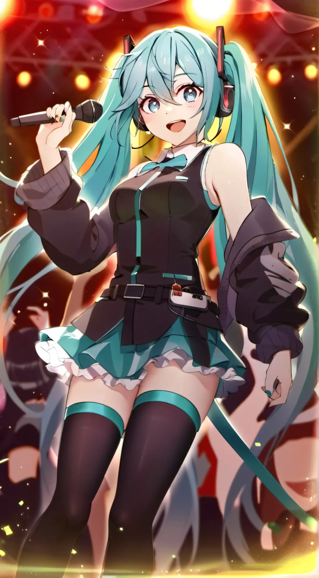 ai character: hastune miku background