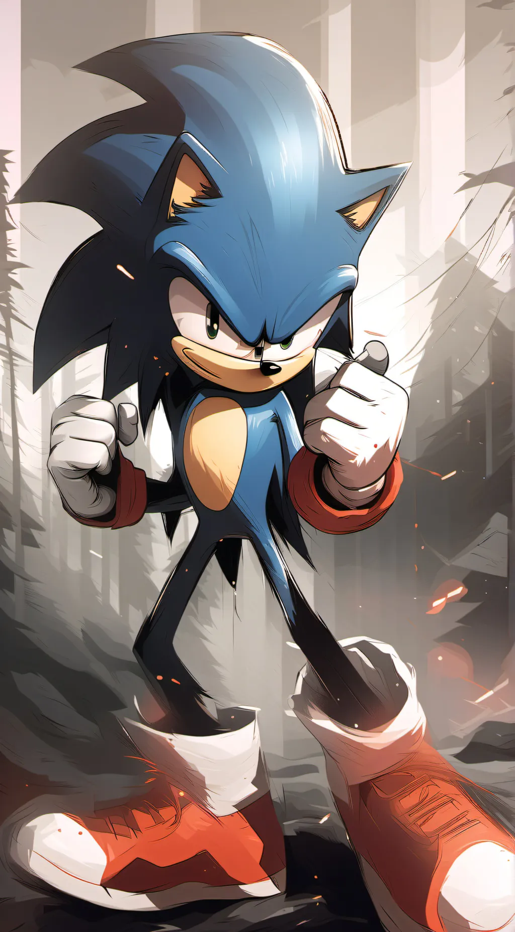 ai character: sonic  background