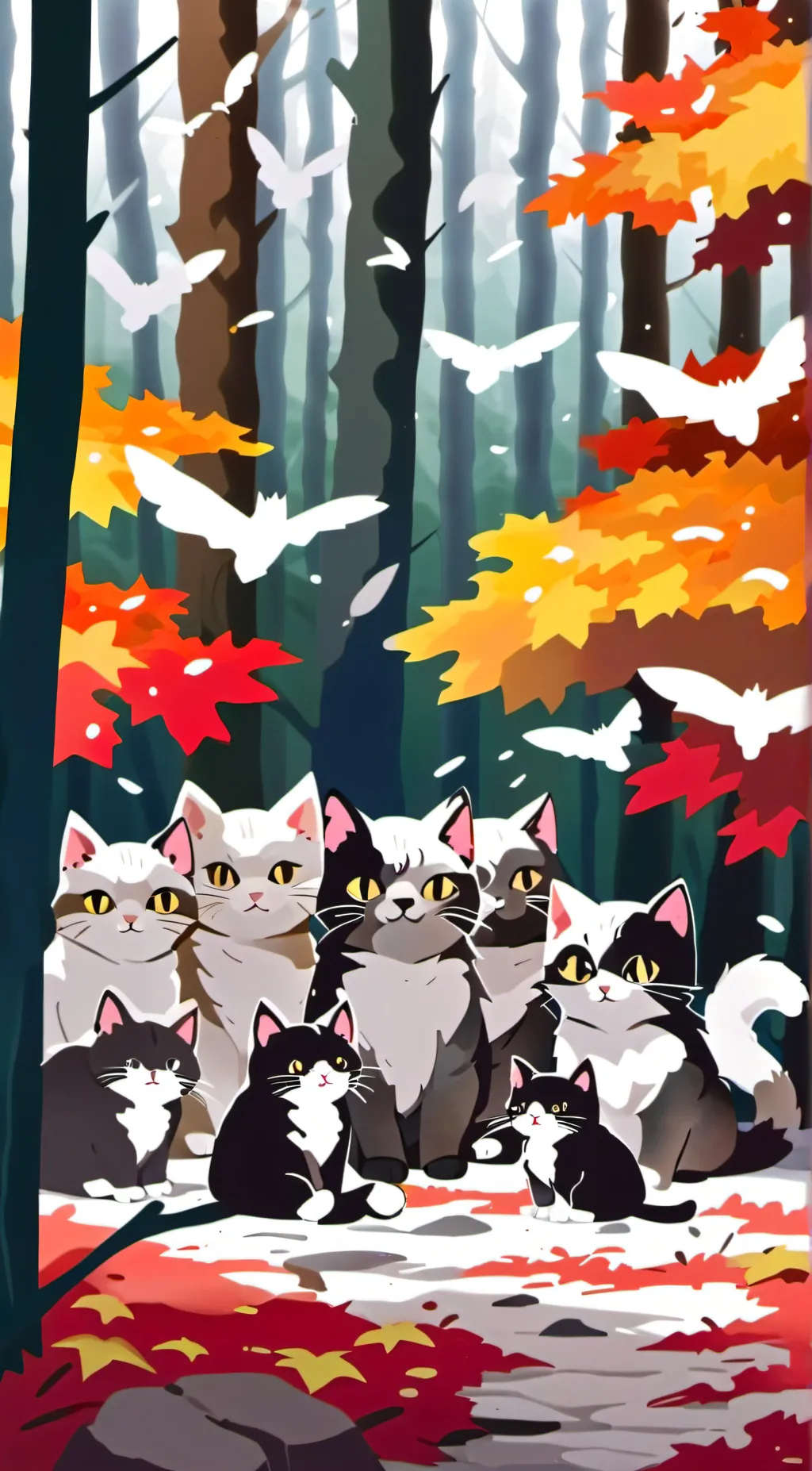 ai character: The island cats background