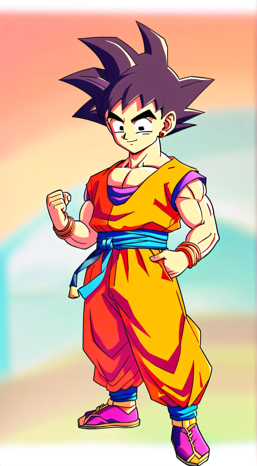 ai character: Goku vs Naruto rap background