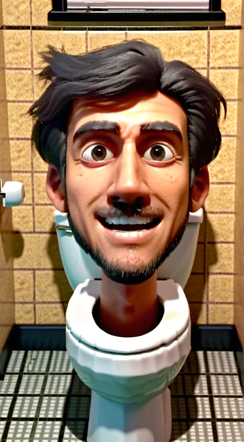 ai character: Skibidi toilet  background