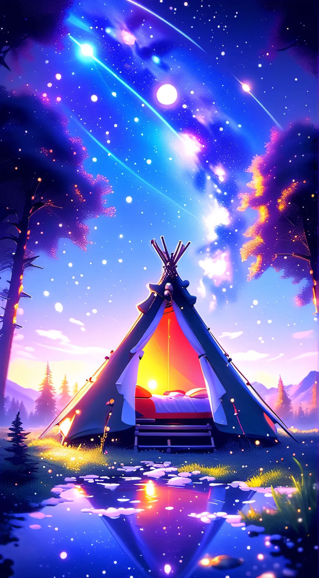 ai character: SLEEPOVER!!! background