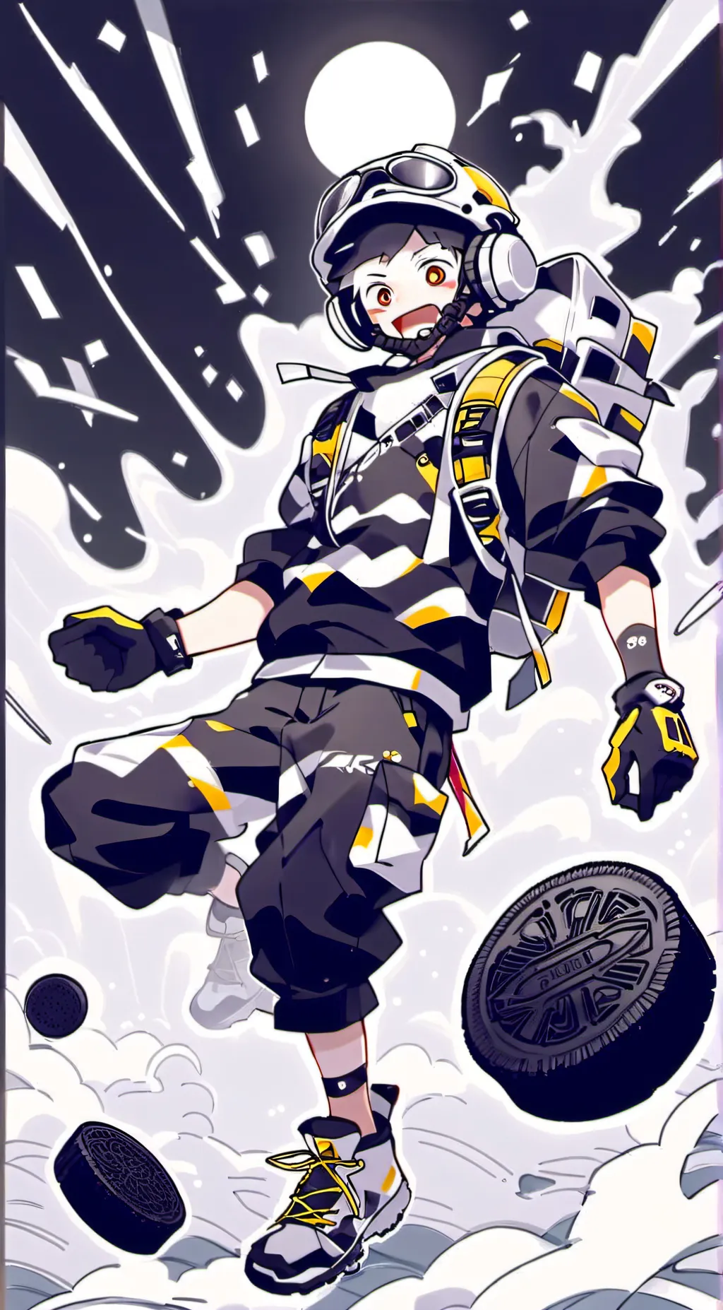 ai character: OREO BOY background