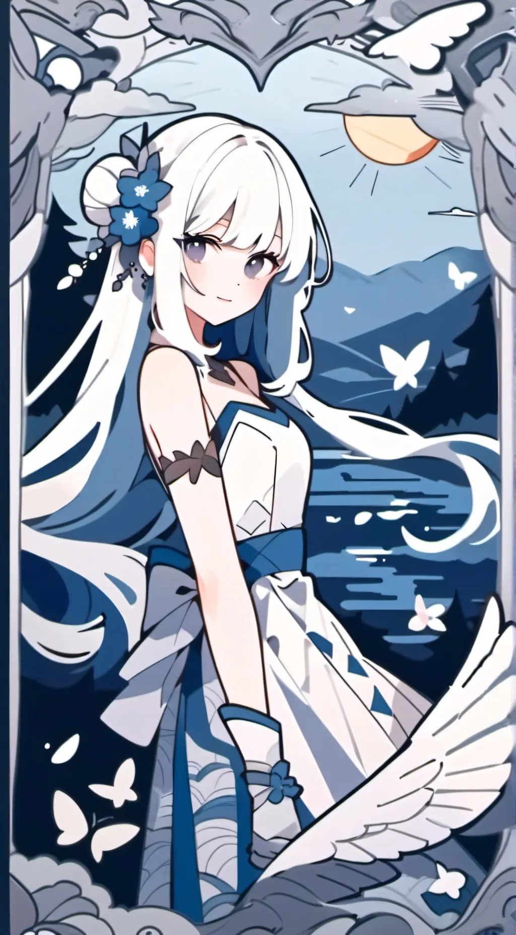 ai character: Sunset  background