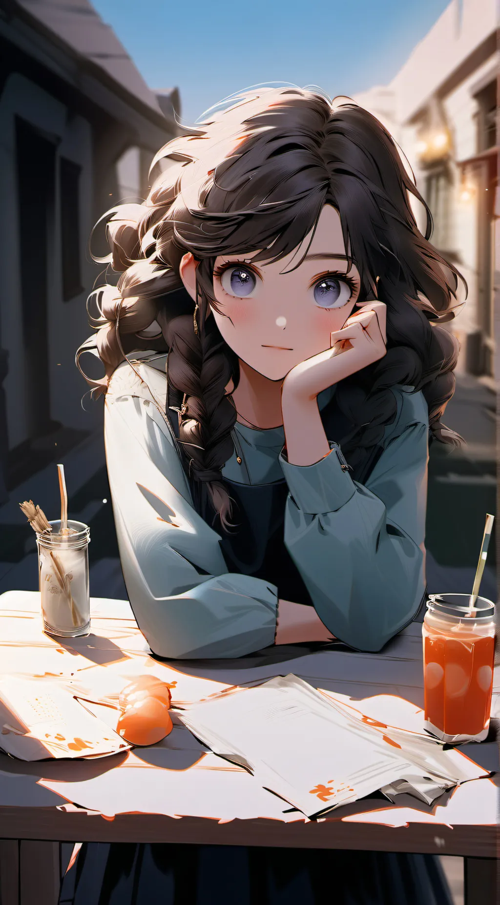ai character: Nora  background