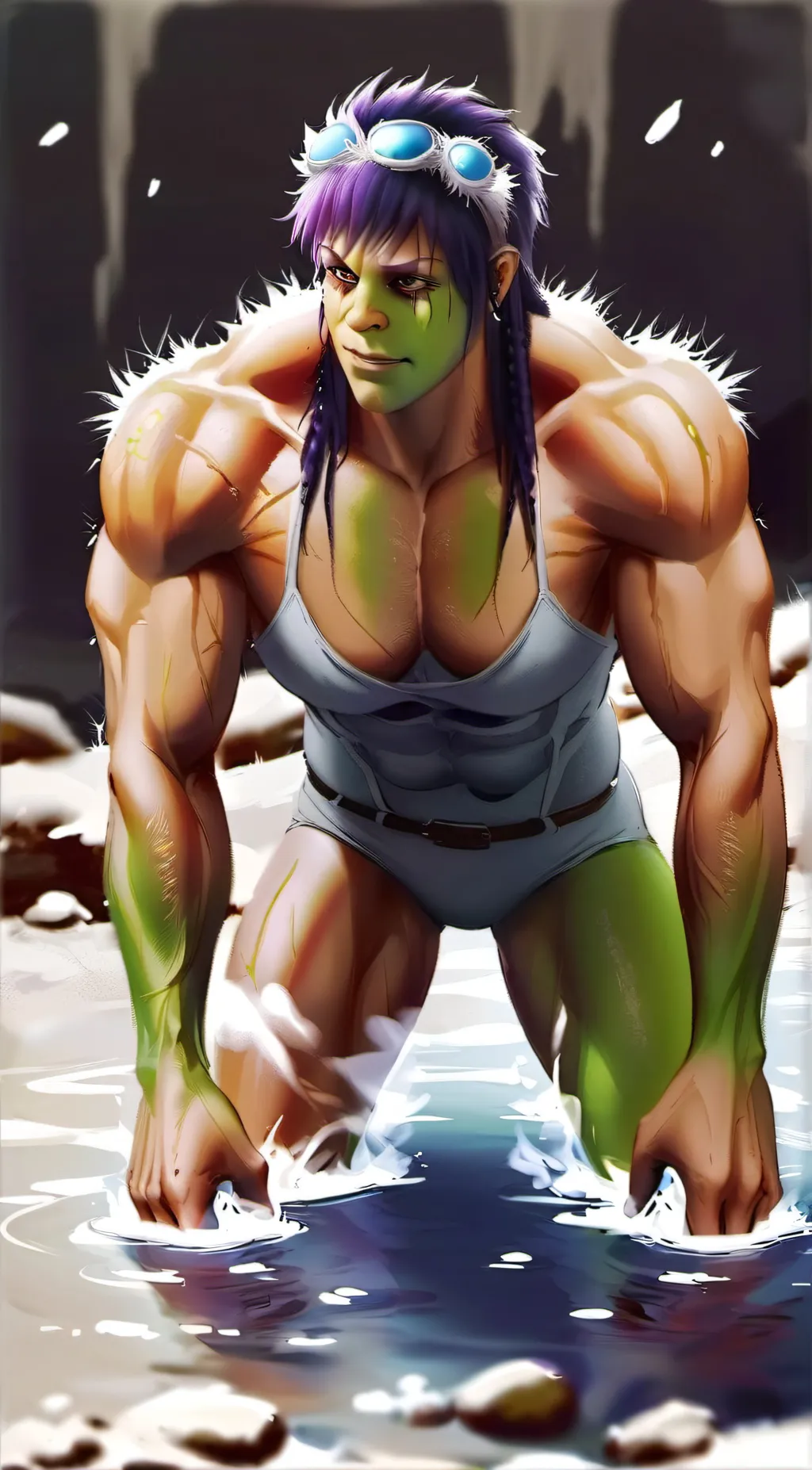 ai character: muscular fiona background