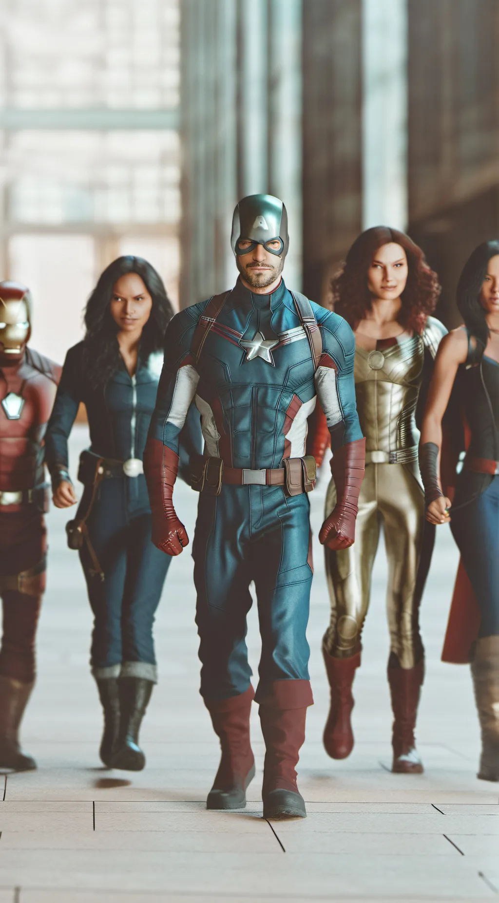 ai character: The Avengers background
