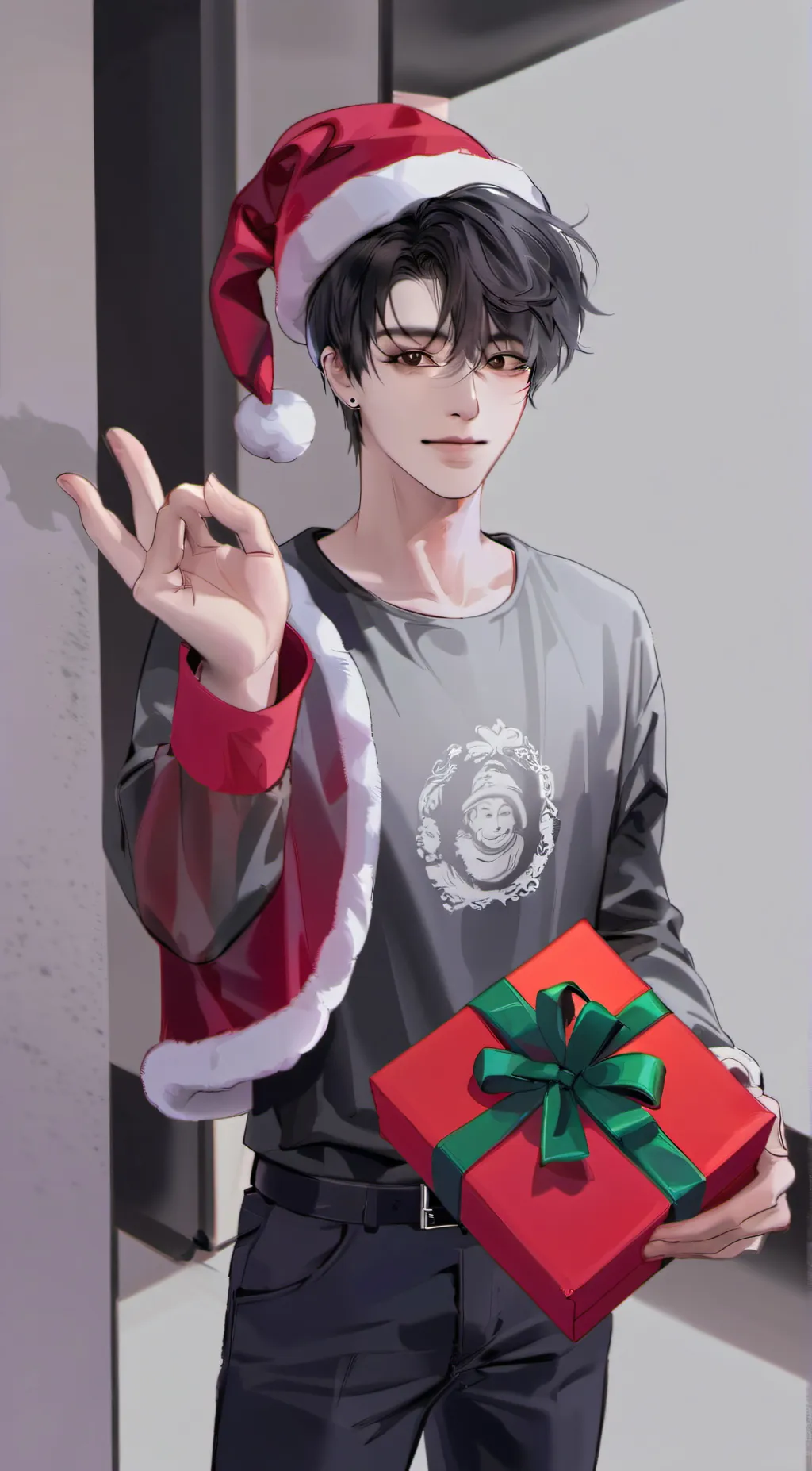 ai character: Santas son  background