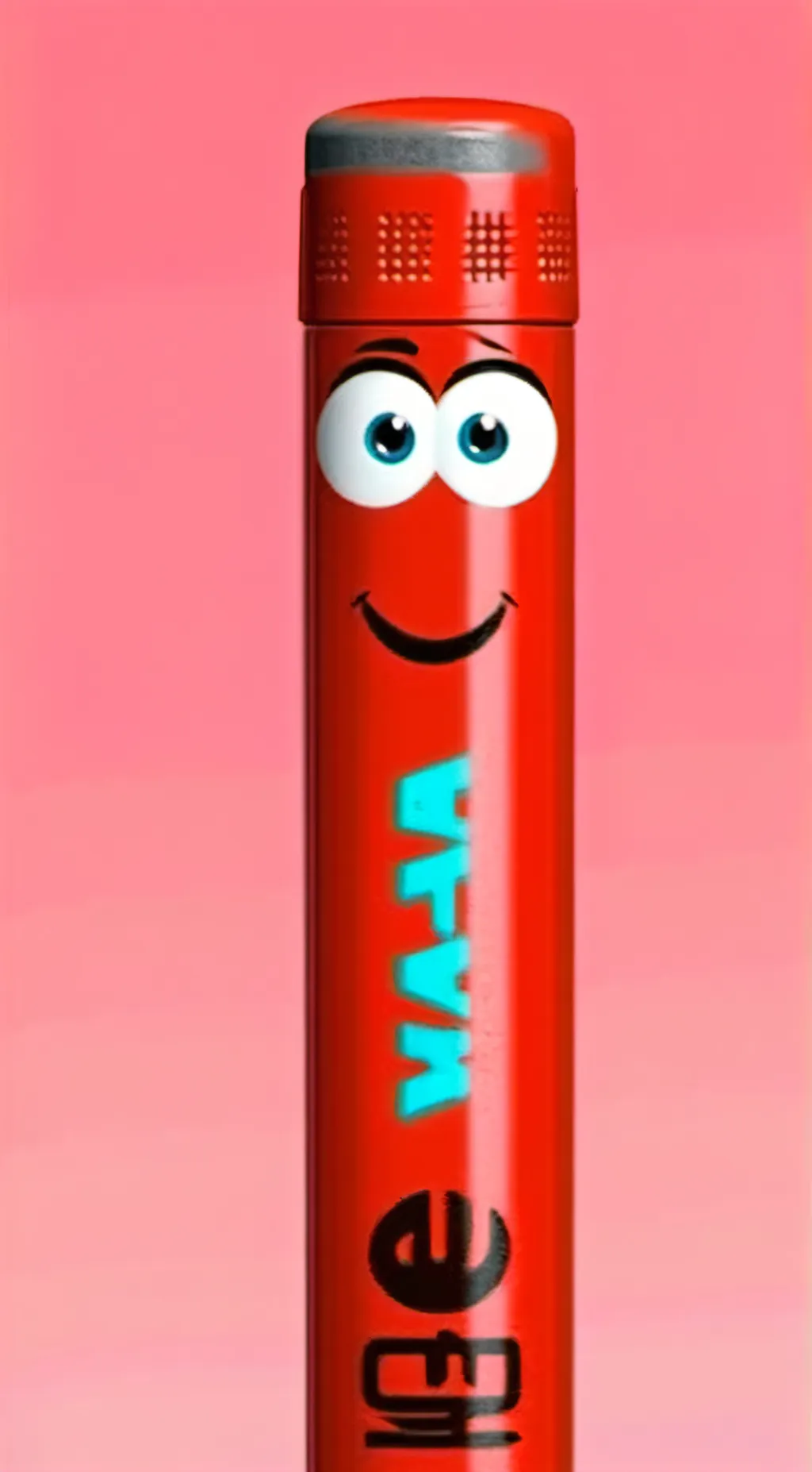 ai character: Red crayon background