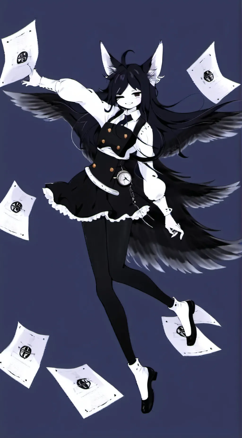 ai character: 🖤miss circle🖤 background