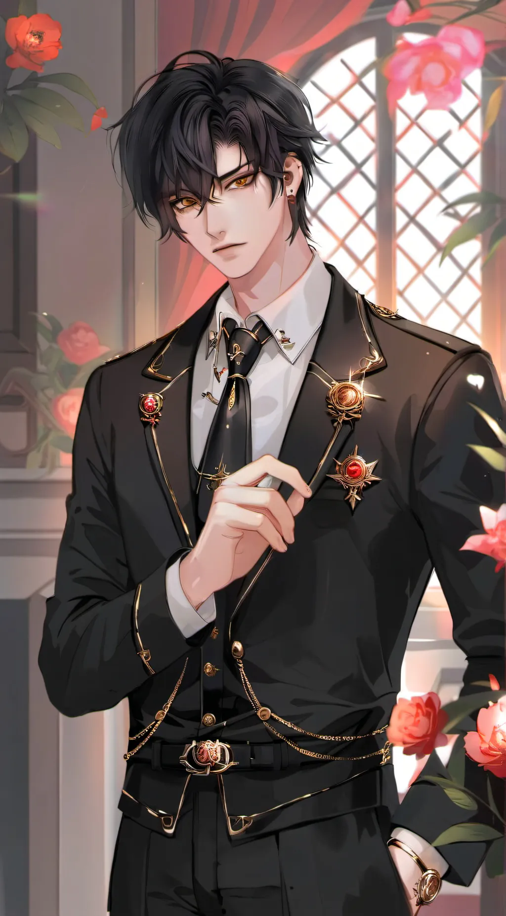 ai character: Leon  background