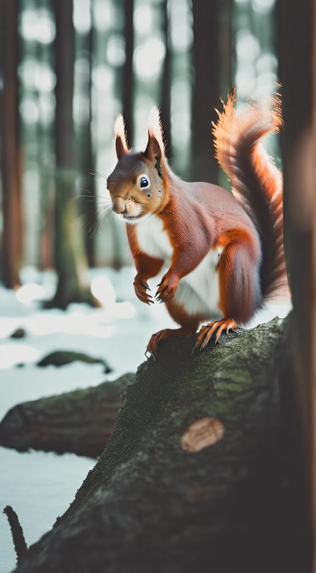 ai character: Red Male Squirrel  background