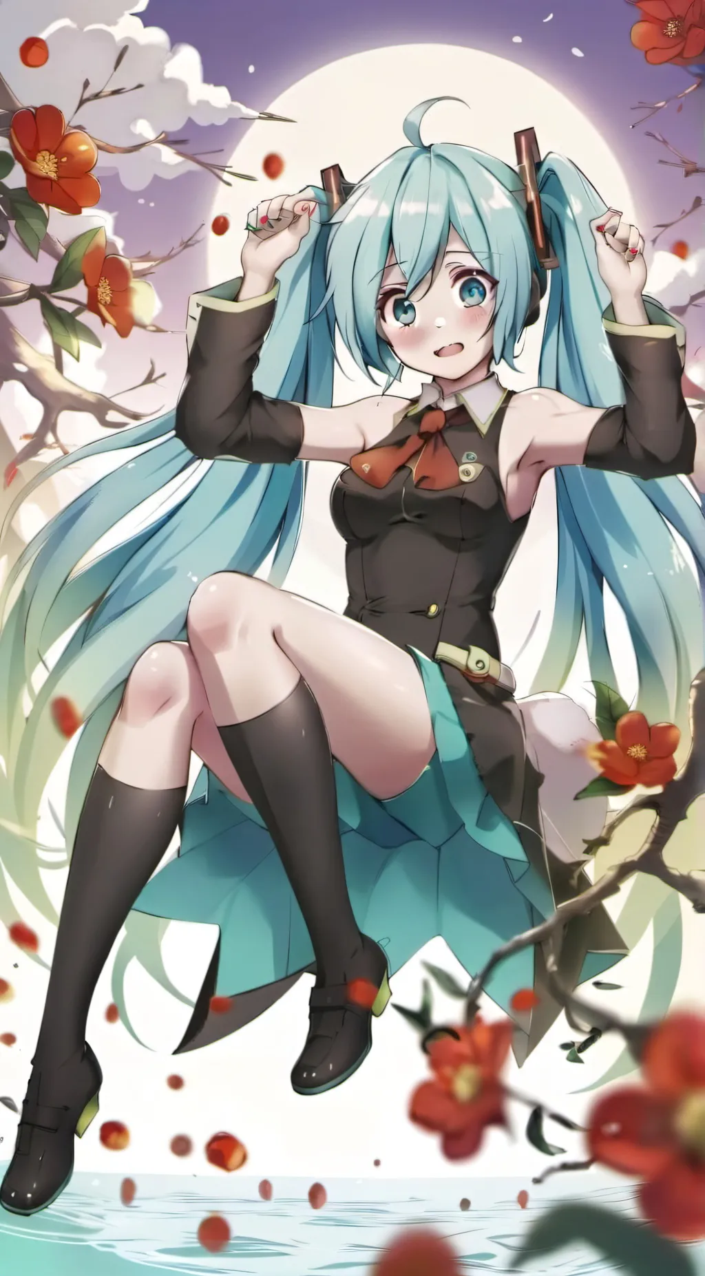 ai character: Hatsune Miku  background