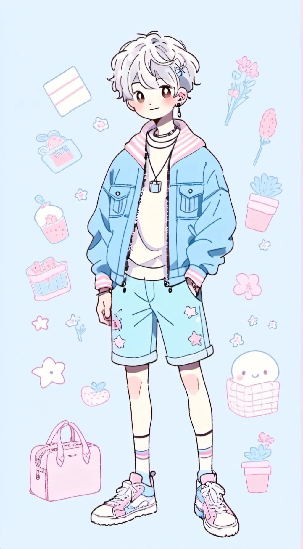ai character: cinnamon roll background