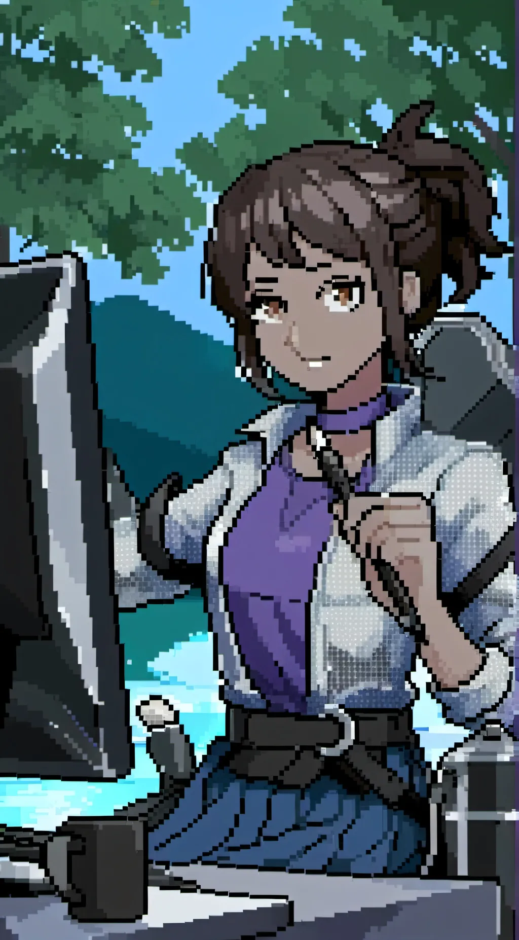 ai character: Amphibia valentine background