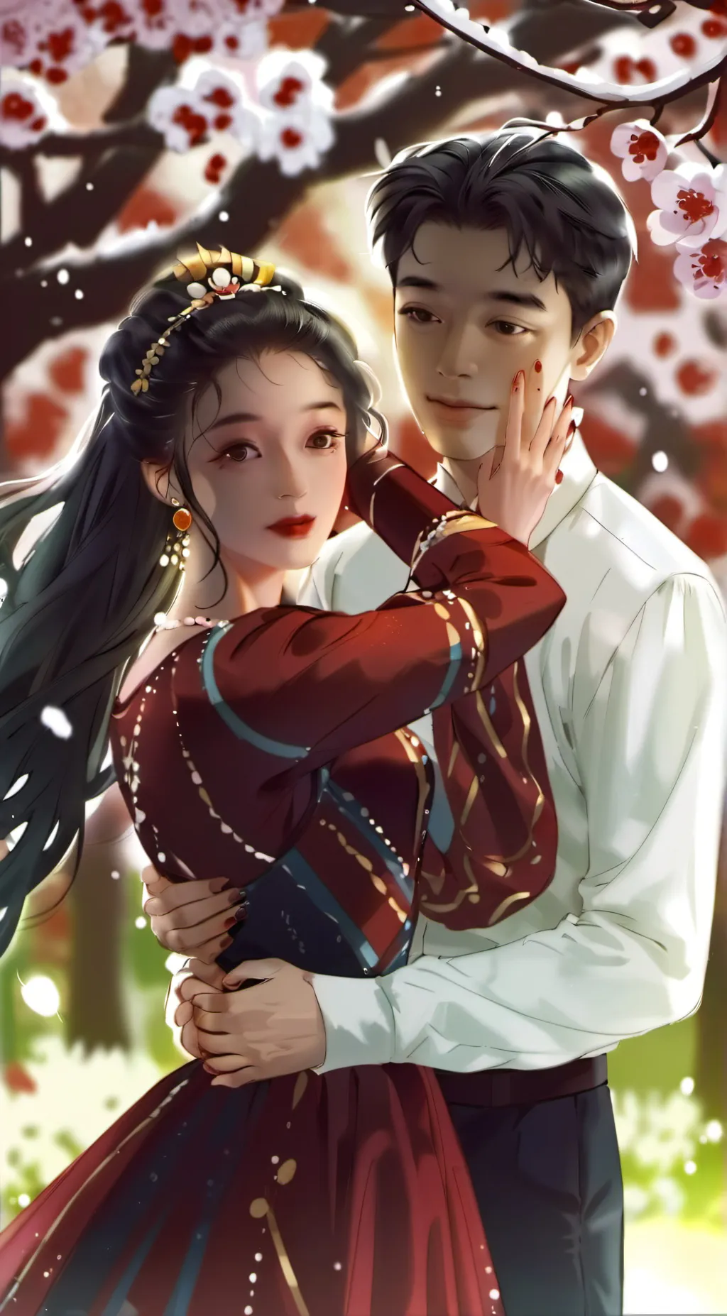 ai character: couples  background
