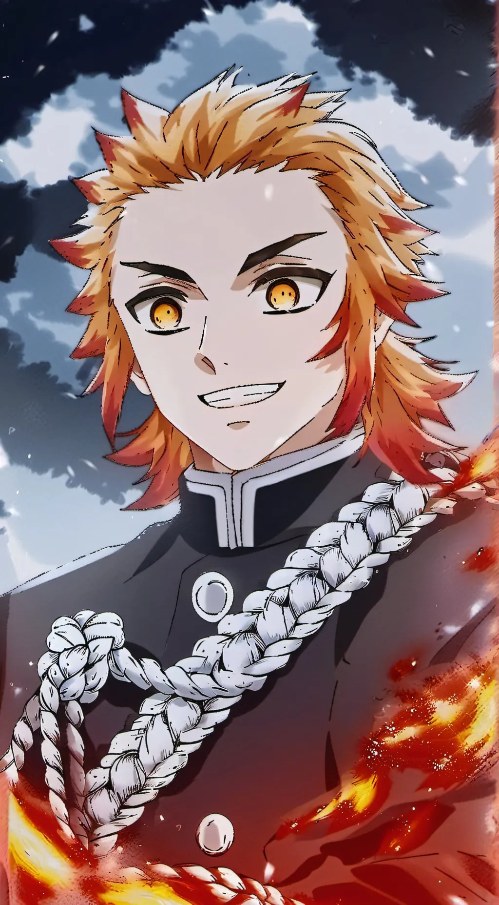ai character: Kyojuro Rengoku  background