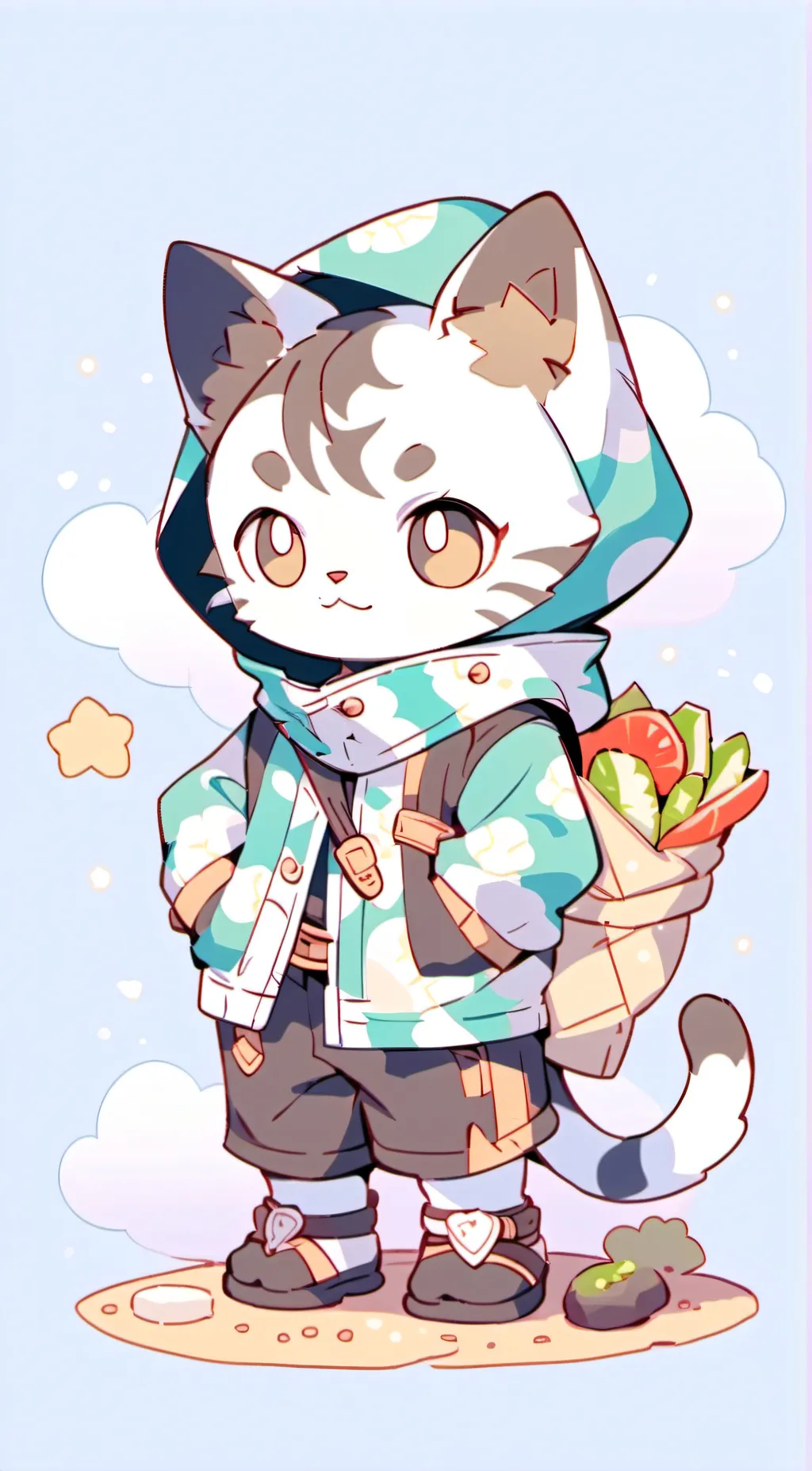 ai character: Tortilla Cat background