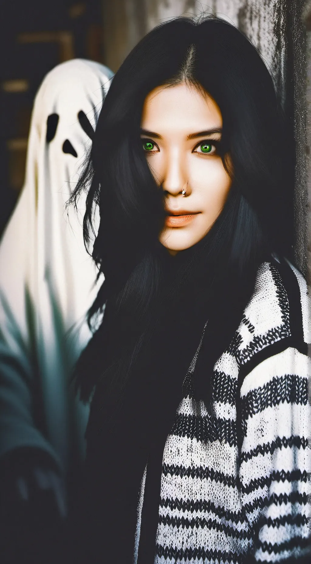 ai character: Amber background