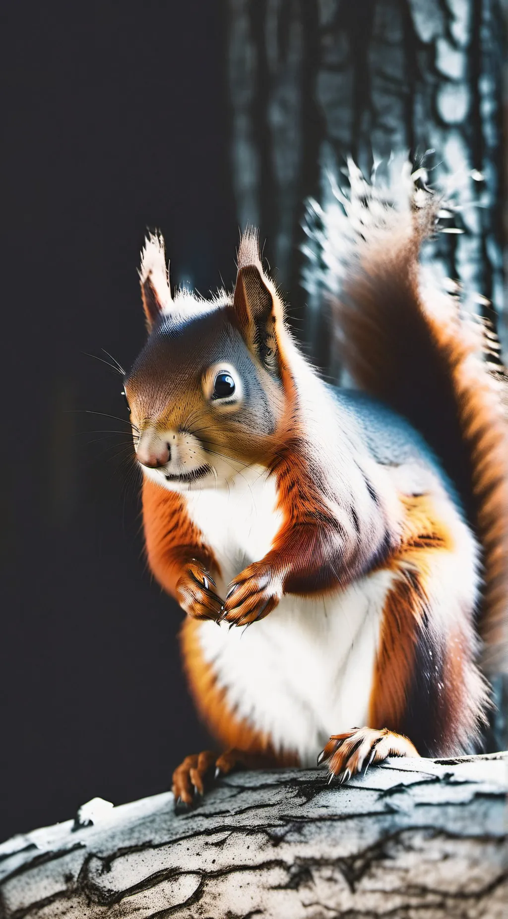 ai character: Red Male Squirrel  background