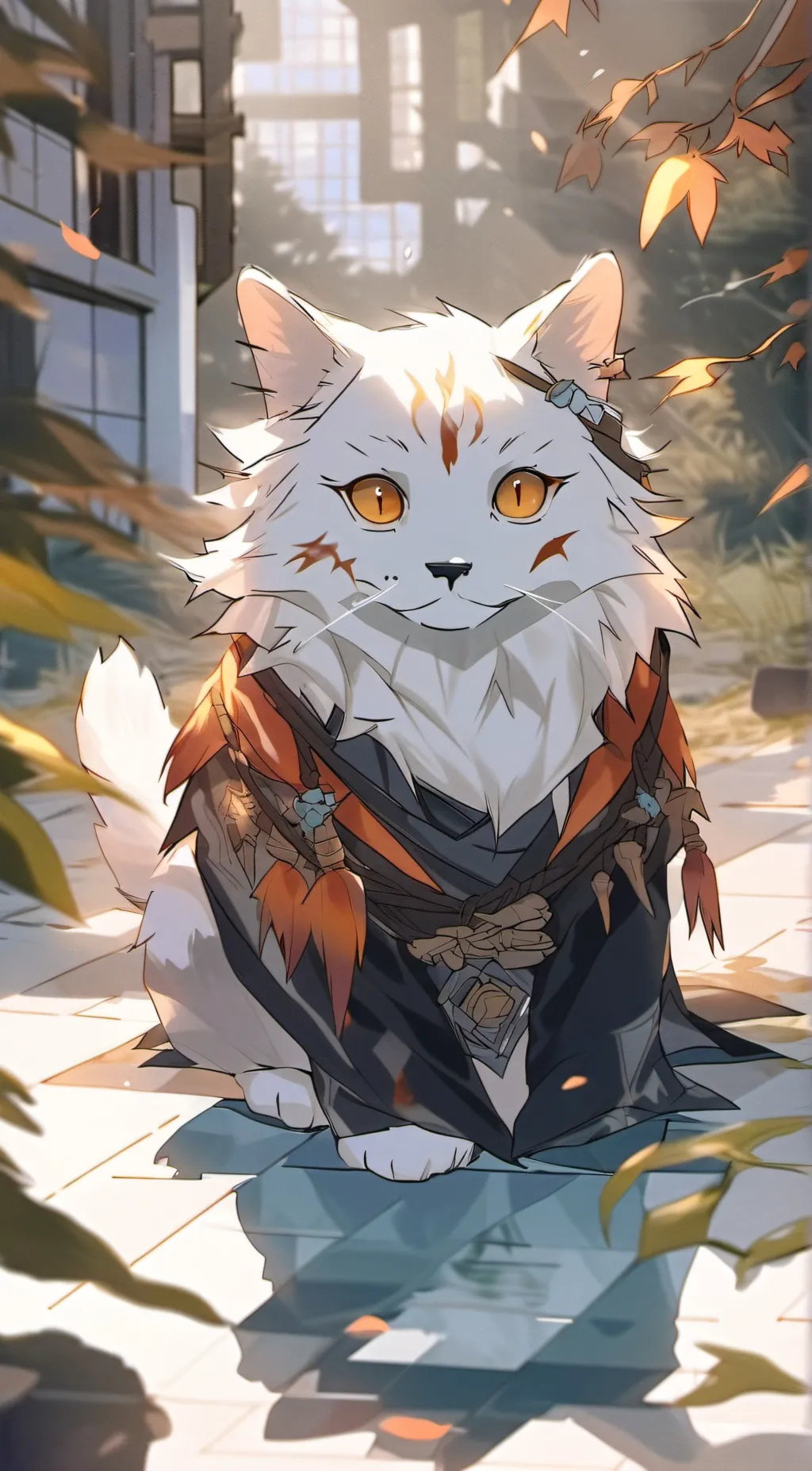 ai character: ghosty kitty background