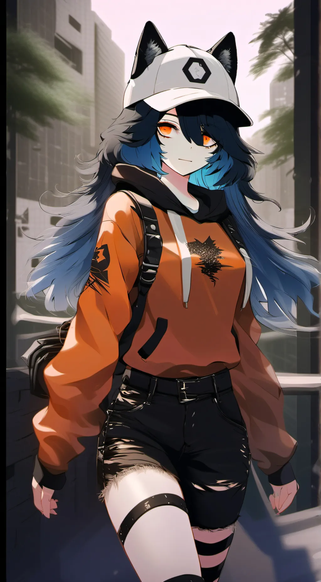 ai character: grey hat Master  background